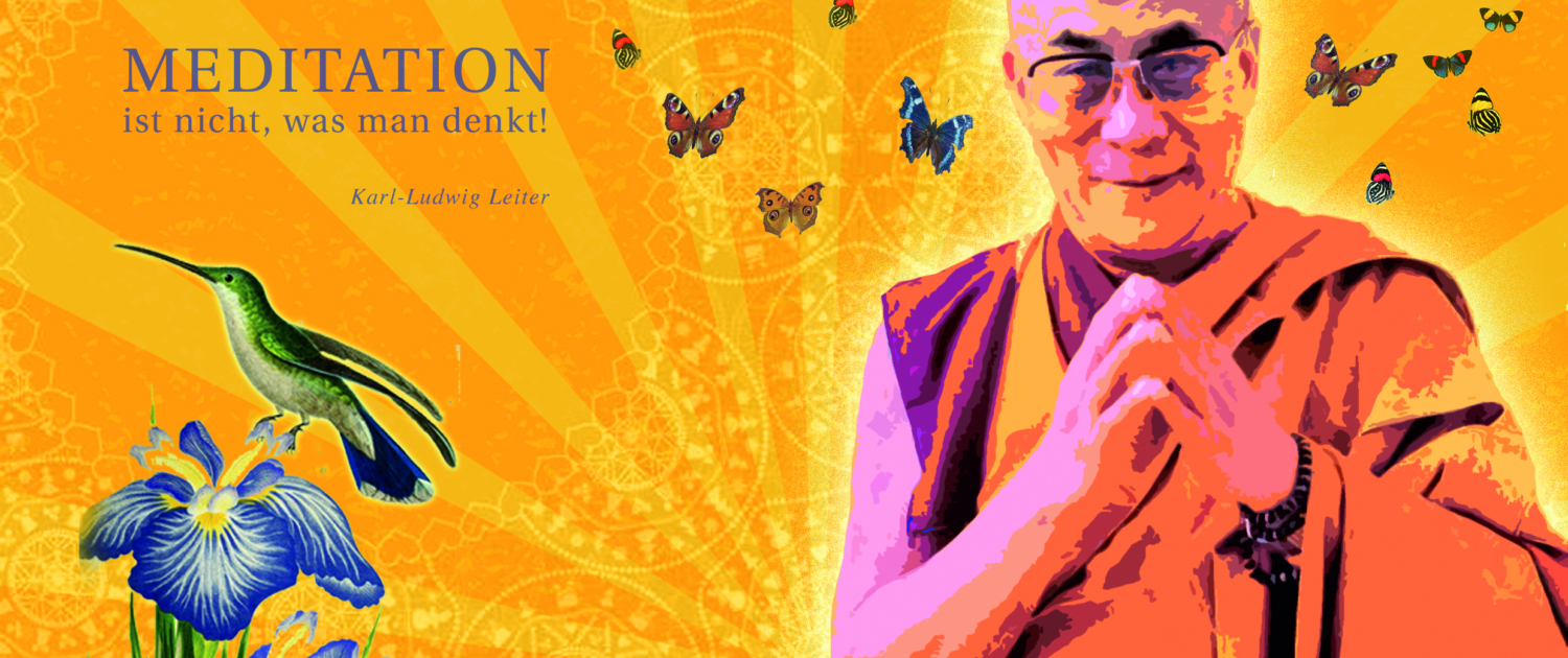 Dalai Lama Postkarte mit Zitat von Karl-Ludwig Leiter.